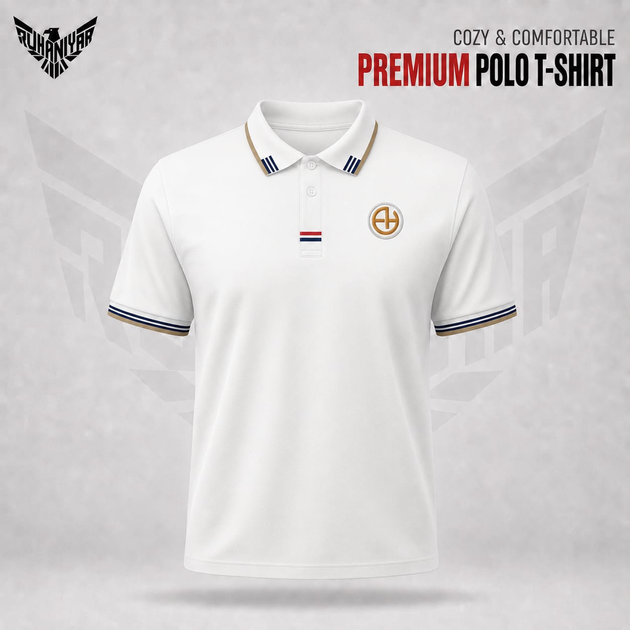WhatsApp Image 2026-07-20 at 2.34.47 PM Men’s White Polo T-Shirt in Bangladesh - Image 1